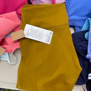 Lululemon wunder train HR tight 25” and align HR 8” biker shorts